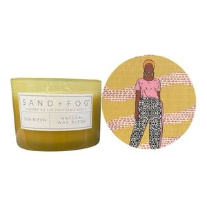 Sand And Fog Candle 12oz Sun And Fun African American Women Art Lid
